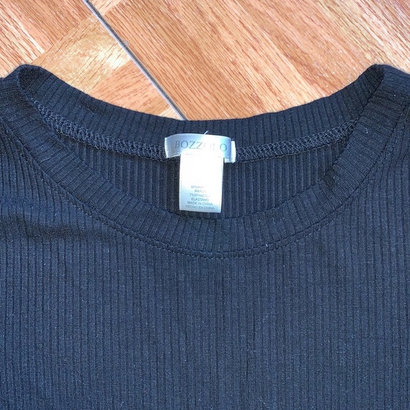 Donated Cropped Crew Neck Tee {Bozzolo} - NWOT - Picture 3 of 7